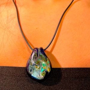 3 pieces for the price of one Glass heart Necklace